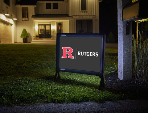 Rutgers Horizontal Mark Black Yardsy Sign