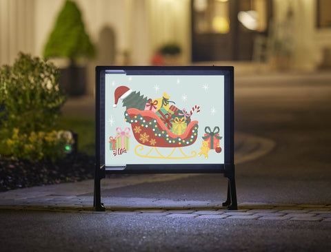 Santa's Sleigh Yardsy Sign