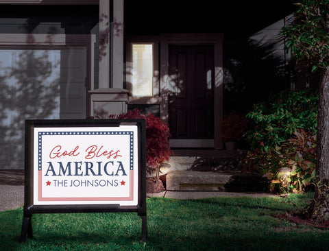 God Bless America Framed Custom Yardsy Sign