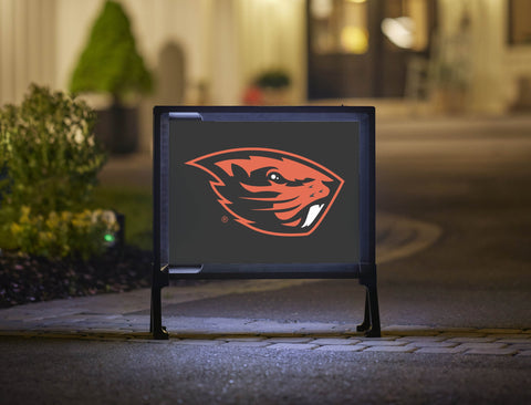 Oregon State Beavers Mascot Black Yardsy Sign