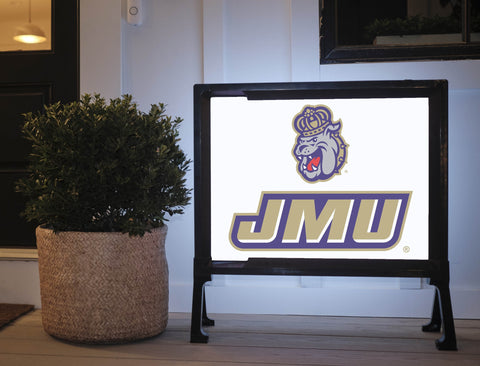 JMU Duke Dog Centered White Yardsy Sign