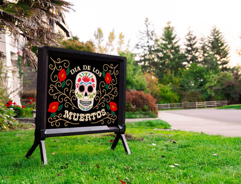 Dia De Los Muertos Skull Yardsy Sign