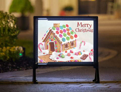 Gingerbread House Christmas Yardsy Sign