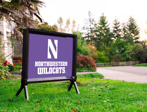 Northwestern N Wildcats Purple Yardsy Sign