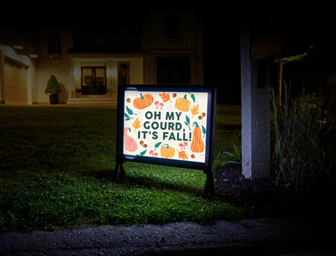 Oh My Gourd, It's Fall! Autumn Yardsy Sign