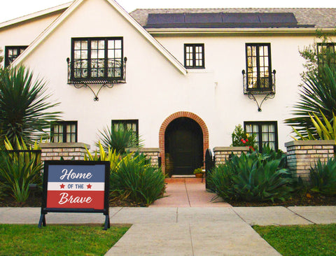 Home Of The Brave Yardsy Sign