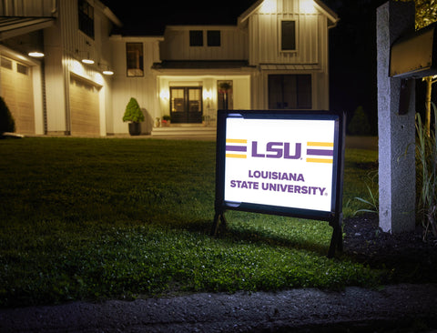 LSU Stripes White Yardsy Sign