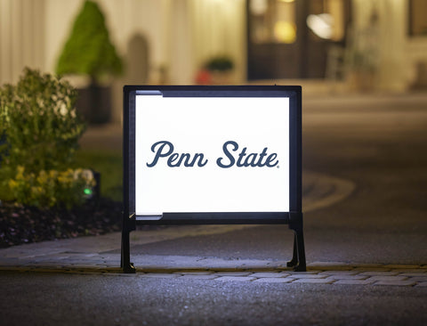 Penn State Script Mark White Yardsy Sign