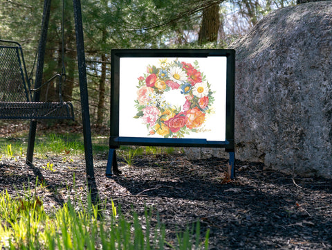 Summer Wreath Outdoor Decor Print Yardsy Sign