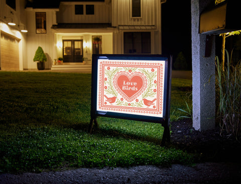 Love Birds Yardsy Sign