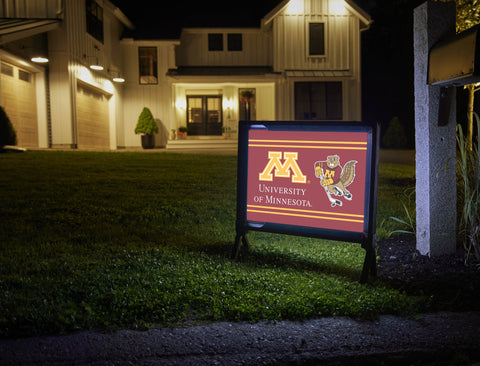 Minnesota M Goldy Hockey Maroon Yardsy Sign