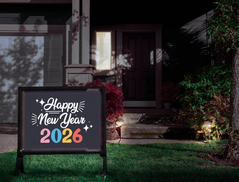 Happy New Year 2026 Yardsy Sign