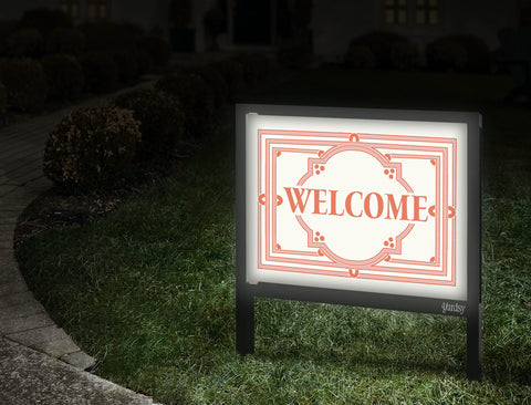 Art Deco Welcome Yardsy Sign