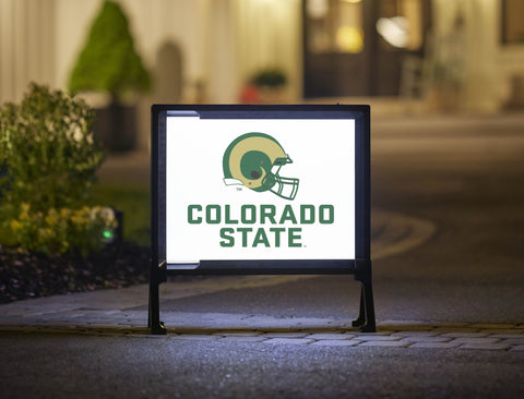 Colorado State Helmet White Yardsy Sign