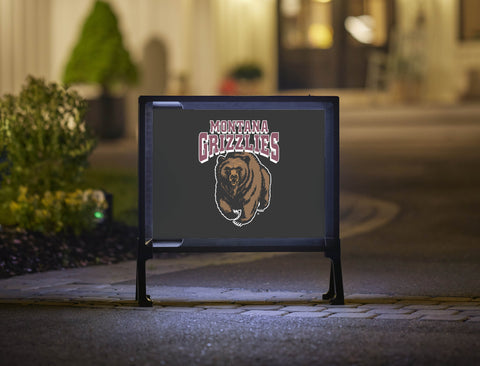 Montana Grizzlies Bear Black Yardsy Sign