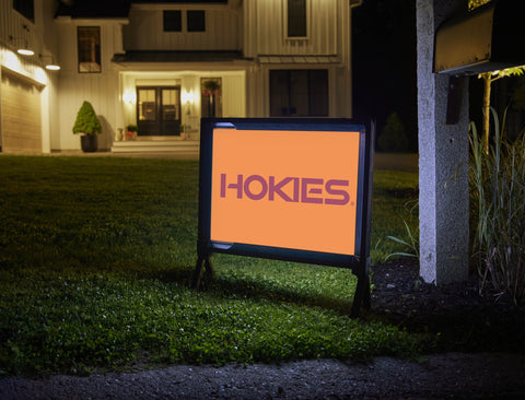 Virginia Tech Hokies Orange Yardsy Sign