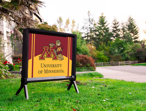Minnesota M Goldy Mascot Maroon Yardsy Sign
