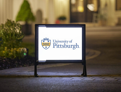 Pittsburgh Institutional Mark White Yardsy Sign