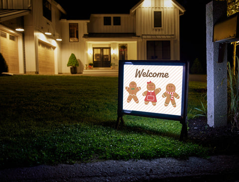 Welcome Gingerbread Yardsy Sign