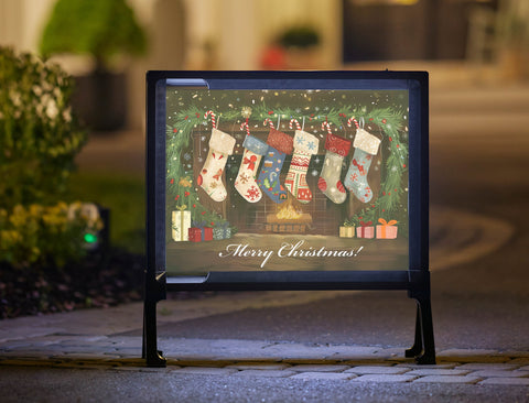 Christmas Stockings at the Hearth Holiday Yardsy Sign