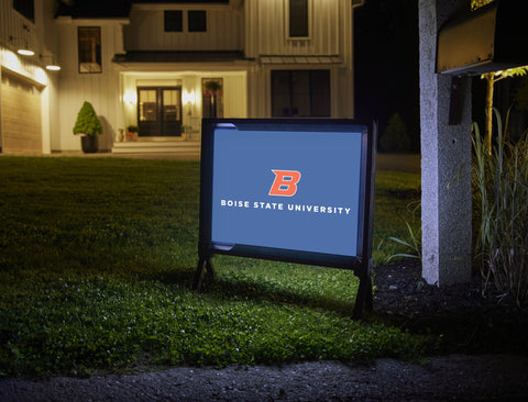 Boise State Primary Academic Mark Blue Yardsy Sign