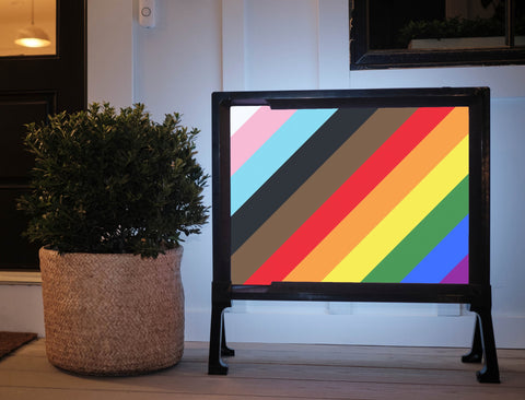 Diagonal Pride Rainbow Yardsy Sign