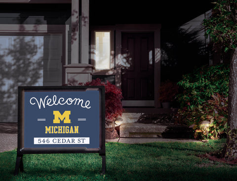 Welcome University of Michigan Custom Yardsy Sign