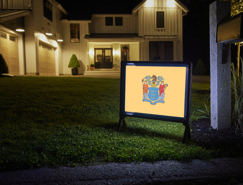 New Jersey State Flag Yardsy Sign
