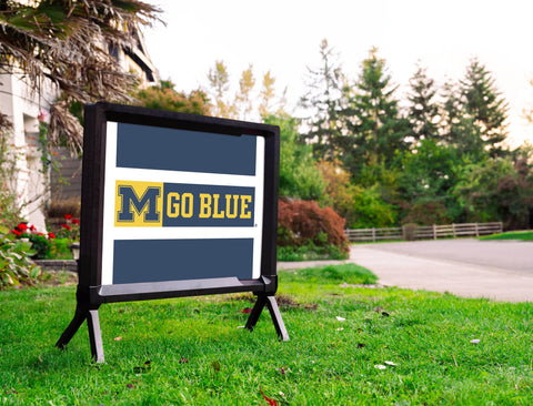Michigan M Go Blue Block Blue Yardsy Sign
