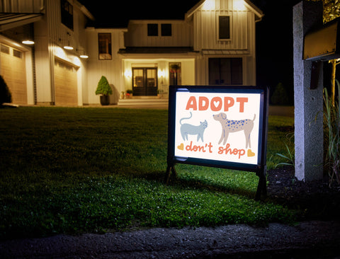 Adopt Don't Shop Yardsy Sign