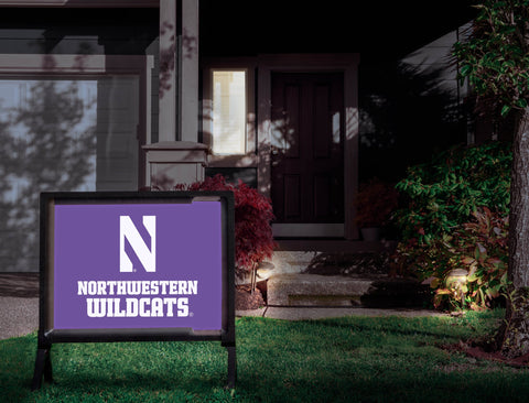 Northwestern N Wildcats Purple Yardsy Sign