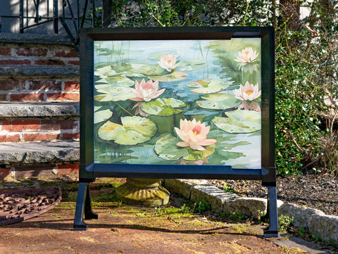 Lilypads in Bloom Pond Decoration Yardsy Sign