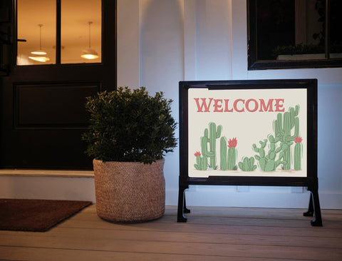 Cacti Welcome Yardsy Sign