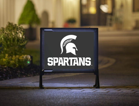 Michigan State Spartans Black Yardsy Sign