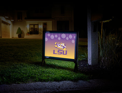 Snow Flakes LSU Holiday Yardsy Sign