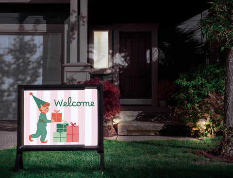 Welcome Elf Yardsy Sign