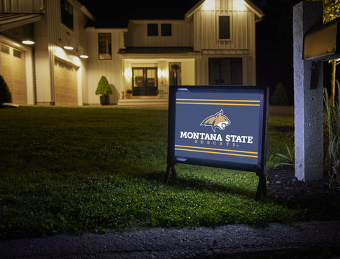 Montana State Bobcats Blue Yardsy Sign