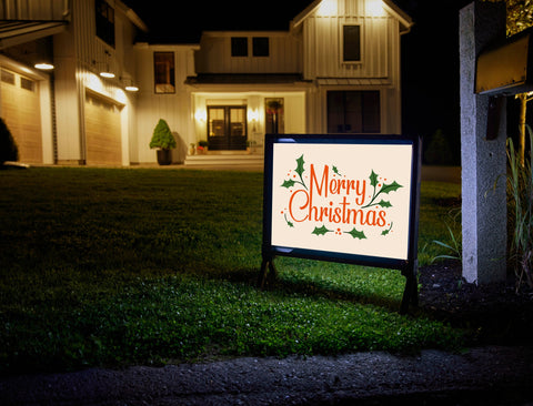 Merry Christmas Holly Yardsy Sign