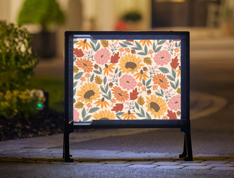 Harvest Bloom Sunrise Patterned Yardsy Sign
