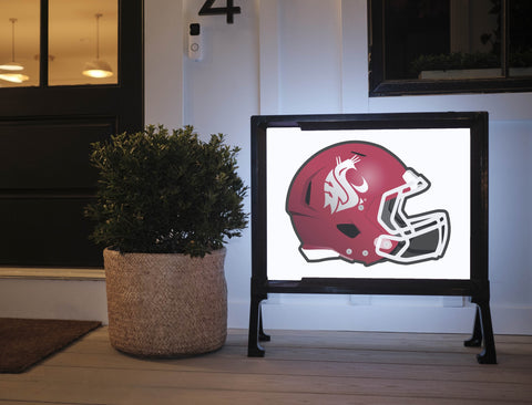 Washington State Red Helmet Mark White Yardsy Sign
