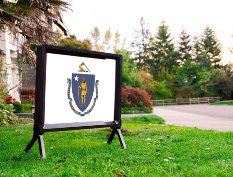 Massachusetts State Flag Yardsy Sign