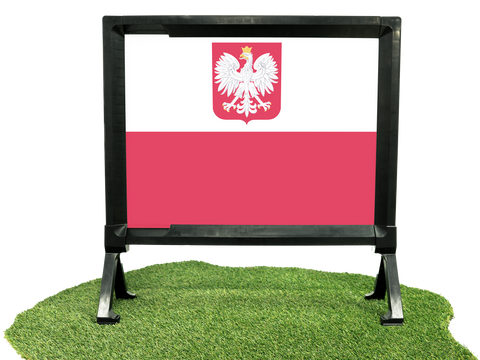 Flag Poland With Coat of Arms Yardsy Sign