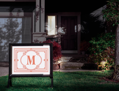 Art Deco Custom Monogram Yardsy Sign