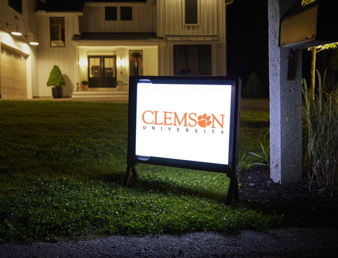 Clemson University Institutional Mark White Yardsy Sign