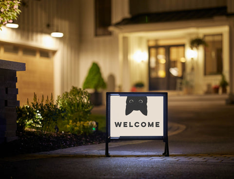 Welcome Cat Yardsy Sign