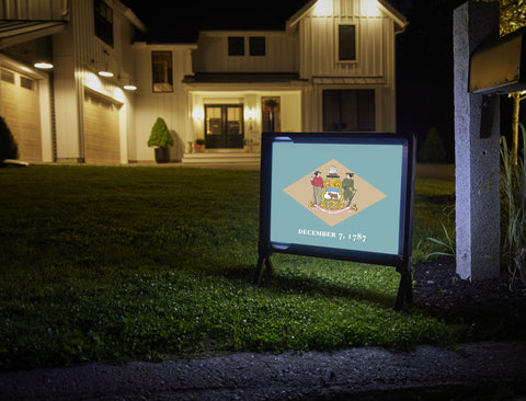 Delaware State Flag Yardsy Sign