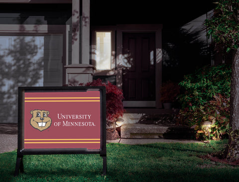 Minnesota Goldy Mascot Head Maroon Yardsy Sign