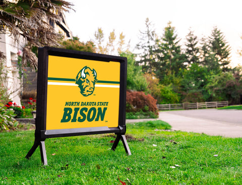 North Dakota State Bison Head Yellow Yardsy Sign