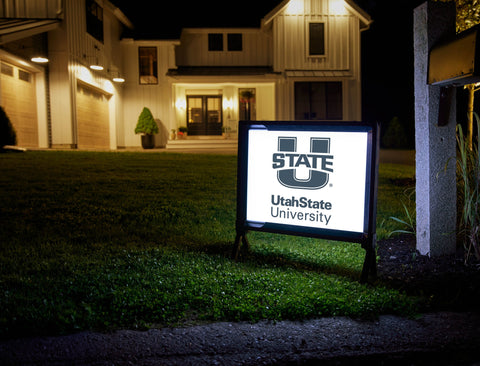Utah State University White Yardsy Sign