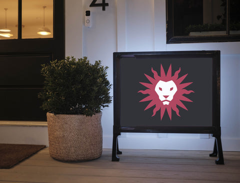 LMU Spirit Mark Black Yardsy Sign